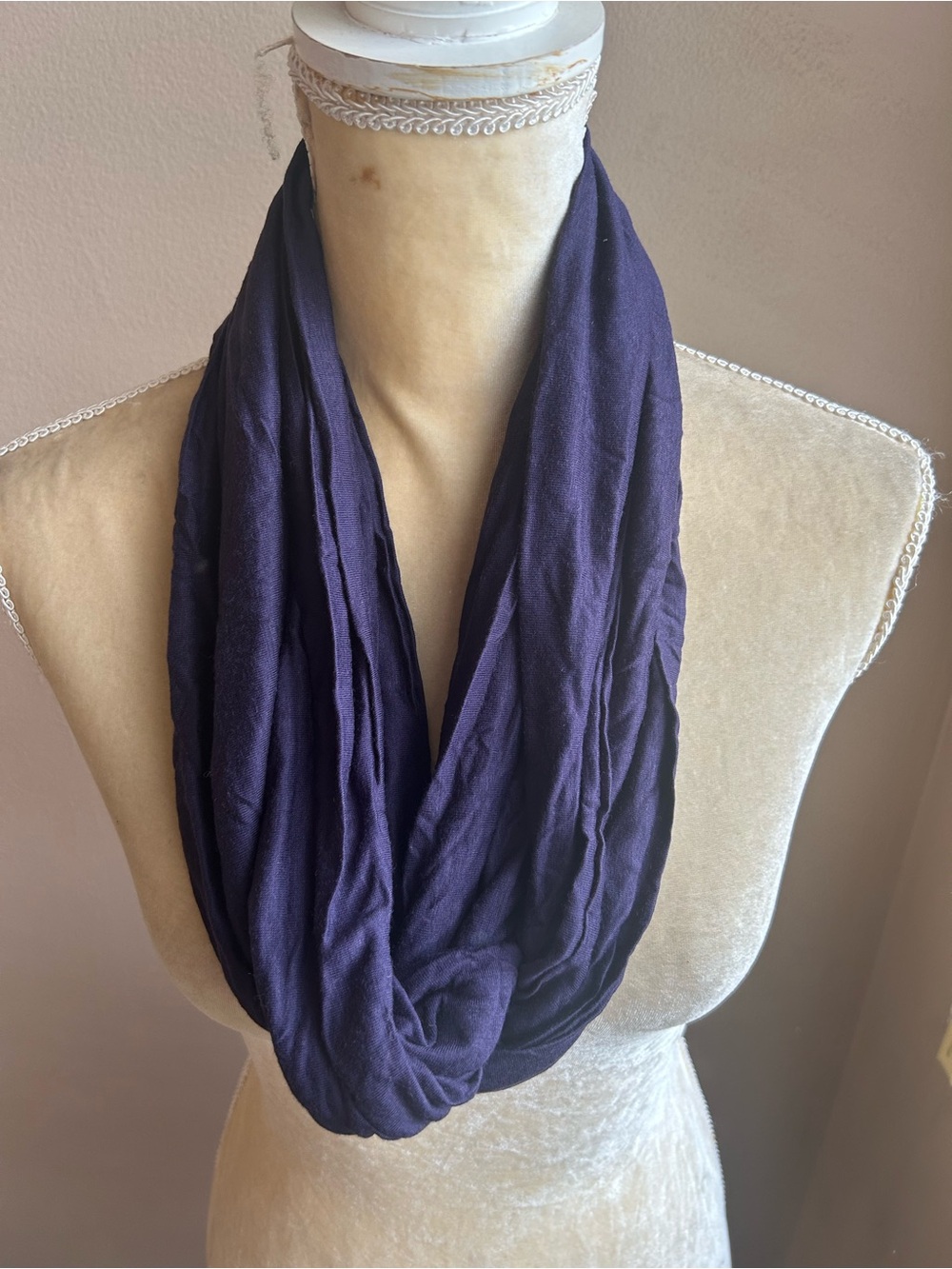 New Womens Infinity Scarf Purple Viscose 5001-3102